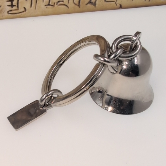 RARE Coach Metallic Bell Keyring The Parisienne's Polished Coach Bell Bag Charm - Picture 4 of 5
